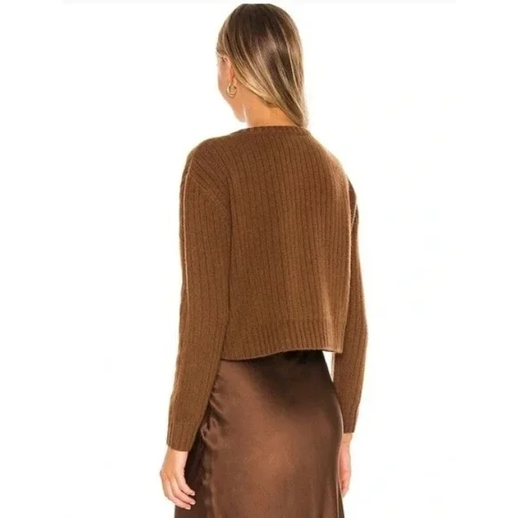 Divine Heritage Merino Wool Cashmere Boxy Ribbed Pull On‎ Sweater Cozy Luxury L - Picture 2 of 7